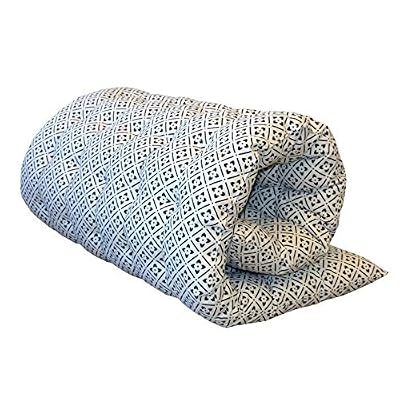 Générique Matelas de sol Coton Imprimé Clover 60x120 cm noir et blanc