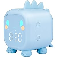 ZKIAH Wecker Kinder Dinosaurier, Digital Kinderwecker für Mädchen Jungen Lichtwecker Digitaluhr Nachtlicht LED Wecker…
