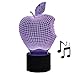 Produktbild Upxiang 3D optische Illusionslampe, bunte Bluetooth Stereo, 3D Visualisierung Tischlampe, 3D Nachtlicht Button Bluetooth Lautsprecher, Home Decor LED