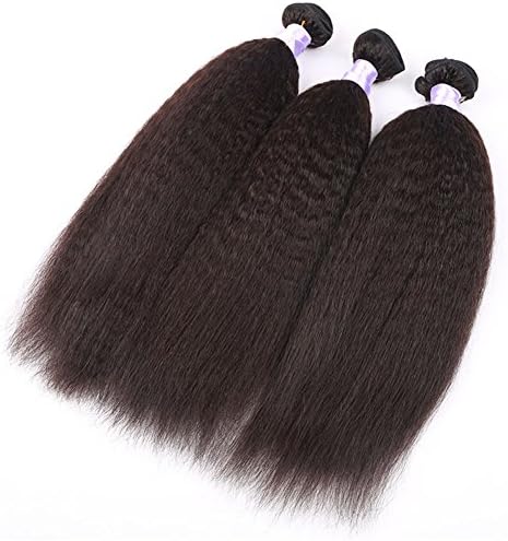 Instylehair 6A Mongolian Kinky Straight Hair 20 Inch 3Pcs/Lot Coarse Yaki Virgin Hair Natural Black Kinky Straight Weave Virgin Human Hair Bundles Extensions