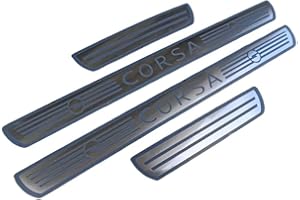 ENFILY 4Pcs Auto-Außeneinstiegsleisten-Schutz-Zubehör für Opel Corsa 2016-2021, Abriebschutzschwelle Willkommens-Pedalstreifen-Abdeckung, Styling-Dekorationsaufkleber