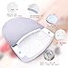 LONGKO 48W 24W UV/LED Nail Gel Curing Lamp 2-Light Manicure Dryer Fingernail Toenail Fast Drying Sun Light w/Timer Cooling Fan (White)