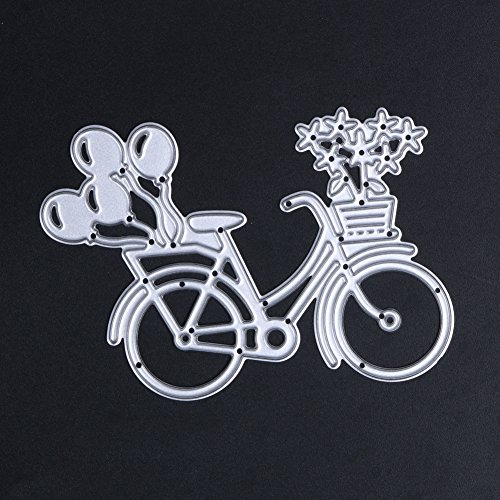 Amazingdeal365 Metall Form Schablonen Schneiden DIY Dekor Sammelalbum Karten Buchzeichen Lesezeichen als Geschenk für Freunde Geburtstag Kinder,Kindergarten Hobby Schule Handarbeit Unterricht usw. Ein tolles Geschenk! (Lovely Fahrad) - 3