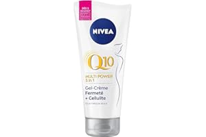 NIVEA Q10 - Gel Crème Corps Multi Power 5-En-1 Fermeté + Cellulite - Soin Raffermissant - Q10 & Extrait De Lotus - Tonifie Cuisses, Fesses & Ventres - Tous Types De Peaux - 200 ml