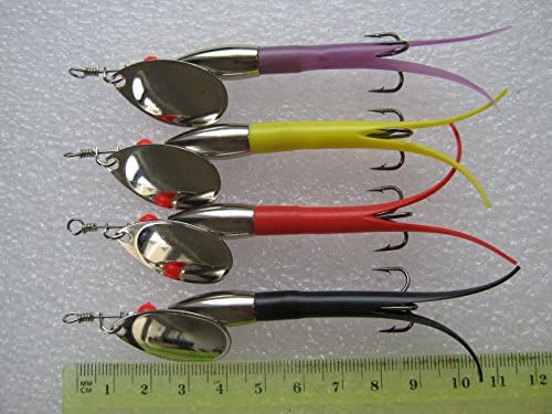 Bullet Flying C 15g #3 French Blade, 4 Items Mixed Colour Body Red Black Purple Yellow Silver Bullet Head &amp; Blade