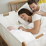 Snüz – 3 Stück Bettwäsche Weiß für Wiege, passt SnüzPod, BabyBay und Chicco Next2Me - 3