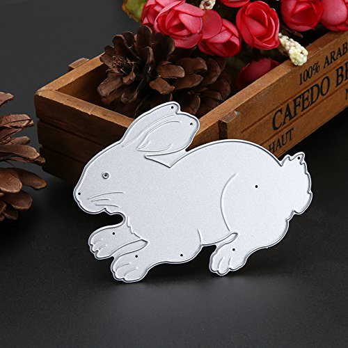 Amazingdeal365 Hase 1 Metall Form Schablonen Schneiden DIY Dekor Sammelalbum Karten Buchzeichen Lesezeichen als Geschenk für Freunde Geburtstag Kinder,Kindergarten Hobby Schule Handarbeit Unterricht usw. Ein tolles Geschenk! - 2