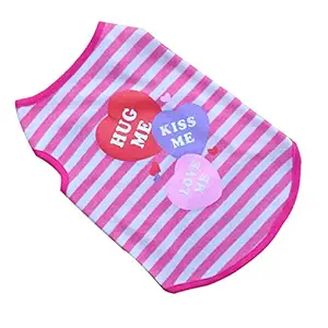 Futaba Fashion Kitten Stripe Vest T Shirt - Pink - Xs - Cat/Kitten