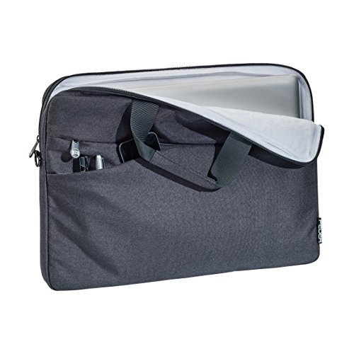 PEDEA Notebooktasche „Fashion“ für 17,3 Zoll (43,9cm) mit Zubehörfach und Schultergurt, schwarz - 2