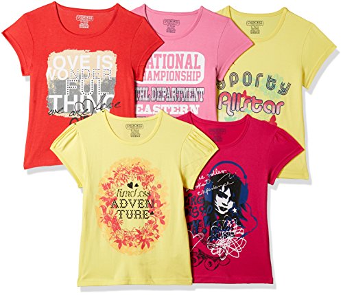 Cherokee Girls Plain Regular Fit T-Shirt (Pack of 5) RS.358.55 (70.00% Off) - Amazon
