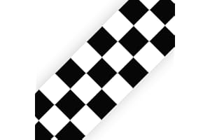SuperDuperDecor - Chequered Flag - Bedroom Wall Border - Eco 1.3m Self Adhesive Strips