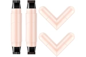 Baorder 2PCS Tampon eye-liner noir et marron, tampon eye-liner double embout, longue tenue, waterproof, séchage rapide, résistant aux bavures, pour débutants