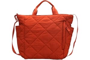 ARVALOLET Damen Winter-Shopper-Tasche, Gesteppt, Leicht, Gepolstert, Großes Fassungsvermögen, Flauschige Umhängetasche, Hobo-Handtasche