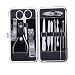 Imported 12 Pcs Stainless Steel Nail Care Personal Manicure Pedicure Set Travel Grooming Kit Clipper RS.610.00