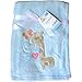 Super Soft & Fluffy Animals Large Baby Blanket (Blue Giraffe)