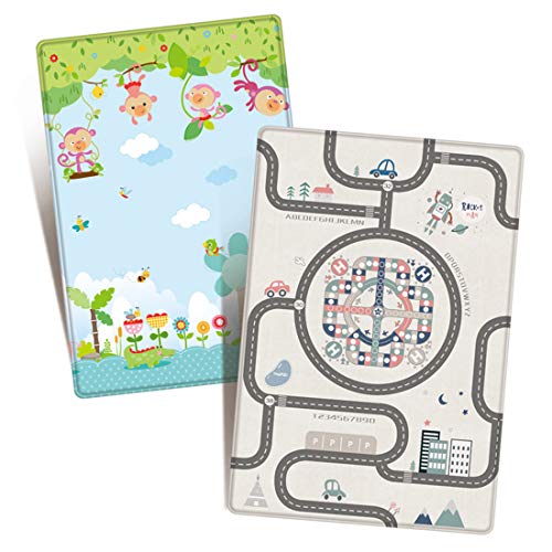 Alfombra Infantil, ZUJI Gimnasio Bebes Alfombra Gateo Impermeable Juguete de Alfombra, tamaño 200 x 180 cm (D)