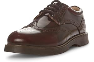 Grafters Men's 5 Eye Wing Cap Burgundy Brogue Gibson Shoes