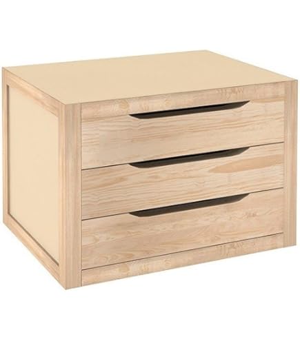 Chantal - Commode met 4 laden in zwarte spaanplaat naturel | Leen Bakker