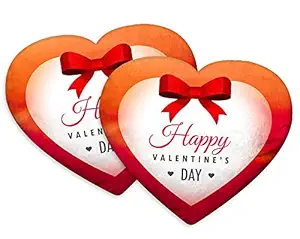 DreamVio Love Heart Shaped Velvet Cushion/Pillow/Plush for Gifting on Birthdays,Anniversaries, Valentine Day Color - Multi (Size- 15x17 inch) Pack of 2 Shape 3