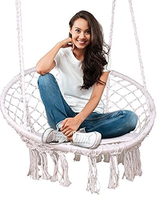 Feiren extérieur Salon à suspendre macramé Chaises hamacs Chaises – Home Deco/Boho Style/patio Coussin/Happy Place/INS Hot