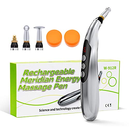 5-in-1 Acupuncture Pen USB Rechargeable Energy Acupuncture Pen Meridian Electronic Massage Pen Laser Acupuncture & Acupressure Massager