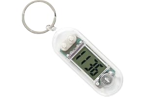 Keychain Watch Mini Digital Watch med keyring, lätt och bekväm | Perfekt för nycklar, väskor, ryggsäckar och resetillbehör, bärbar klocka med praktisk användning för alla åldrar, lätt att CA, Enskilt