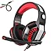 Price comparison product image Gaming Headset for PS4 Xbox one PC, Beexcellent GM-2 Wired 3.5mm Gaming Over-Ear Headset with Mic LED Lighting Headphone for Computer, Tablet, Most mobile Phone (Red & Black)
