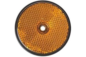 Reflecteur Signalisation Remorque Caravane - VISSER - Rond 60mm - ORANGE