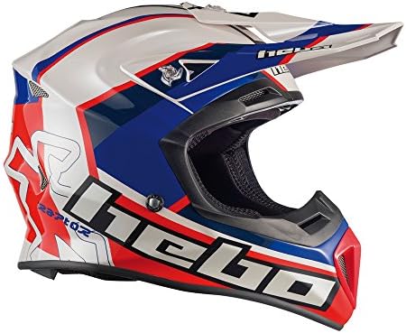 Hebo Enduro MX Fiber Raptor Helmet, White, Size M