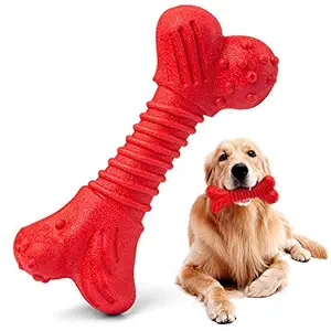 Dog Chew Toys for Aggressive Chewers, Interactive Puzzle Dog Chew Toy for Medium Large Dogs, Non-Toxic Natural Rubber, Toys for Training and Cleaning Teeth