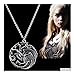 Produktbild Halskette und Metall-Anhänger. Fernsehserie GAME OF THRONES. Modell "Drei Drachen". Farbe Silber.