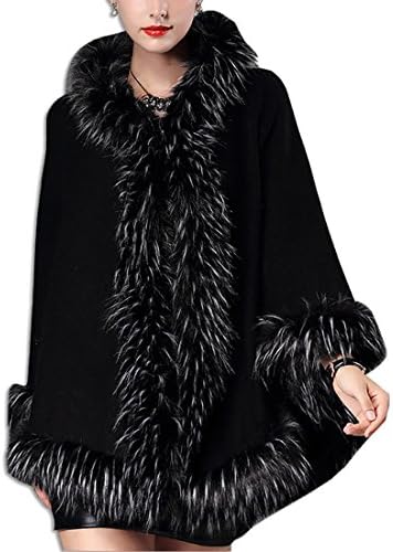 KAXIDY Women Winter Hoodies Overcoat Luxurious Faux Fur Casual Coat Shawl Jacket Plus Size