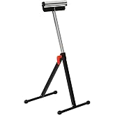 HOMCOM Height Adjustable Roller Stand 68-110 cm Black and Silver | Foldable, Crank Lock, Max Load. 60 kg / 90 kg Telescopic E