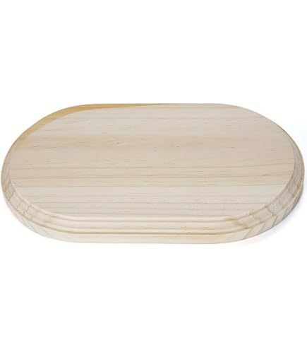 Socle En Pin Massif Ellipse INNSPIRO - Parfait Pour Peindre Et Décorer - 29x14 Cm