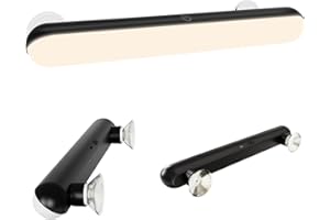 GOVSSING Makeup Mirror Lights with Suction Cups, Vanity Lights with USB 5000mAh Rechargeable Battery Operated, Make Up Light with Remote, Magnetic Dressing Table Lights with 3 Color Temps for Mirror, Bathroom