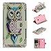 Produktbild Anlike Eule Huawei P8 Lite 2017 (5.2 Zoll) Hülle, Folio PU Leder Flip Brieftasche Schutzhülle Wallet Case Tasche Cover Handytasche Schutzhülle Handy Zubehör Lederhülle Handyhülle mit Bookstyle mit Standfunktion Kredit Kartenfach