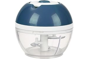 CGLRYBO Mini Garlic Crusher, Cutter, Garlic Mincer, Crusher, Garlic Press, Food Chopper, Mini Food Processors, Easy to Use-Tough Stainless Steel Blades,Ideal Tool for Home Kitchen (Blue, 5.3 inch)