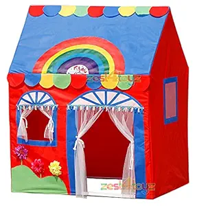 zest 4 toyz Jumbo Big Tent House for Girls Kids Home Pretend Play Toy Baby House Hut (Rainbow Tent) Size Nearly 4.5 Ft (110 L x 134 H cm)