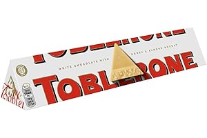 Toblerone Chocolate Blanco Suizo con Miel y Turrón de Almendras - Barra grande 360 g, Antiguo formato