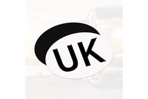 UK Magnetic Car Stickers for Europe, Cloudgree Extra Thick 1.1mm UK Oval Stickers Waterproof Self Adhesive Magnet UK Plate Stickers for Cars, Vans, Trucks (2 Pack)