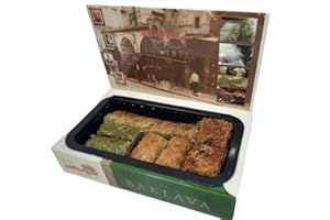 Gulluoglu Assorted Pistachio Baklava, 8 pieces (250gr), 4 Assortments, daily fresh shipment from Istanbul/Turkey