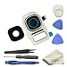 Produktbild EWPARTS for Samsung galaxy S7 / S7 edge Kamera Objektiv Abdeckung Ringe Glas + Aufklebers + Werkzeuge + Reinigungstuch, S7 Edge Hintere Camera Glas (Silber)