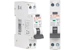 LE GARAGE Differenziale superimmunizzato Classe A SI, F+N e 6kA, spazio ridotto. RCBO 6KA 1P+N 30mA Curva C Type A. Protezione sovracorrente e perdite. Interruttore differenziale Mini super immunizzato 32A