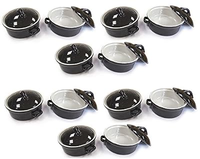 ARC Lot de 12 mini cocottes rondes 10X3,5 noires - 6503123