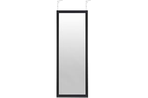 BD ART Espejo de Puerta Moderno con Marco de Madera MDF 36 x 126 cm, Color Negro