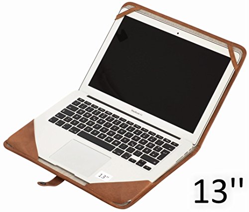 Hülle Apple MacBook Air 13″ Gusti Leder “Damon“ Ledertasche Echtleder MacBook-Air Tasche 13 Zoll Business-Bag 13 inch Notebooktasche Lederetui Braun MacAir13-1-29-1 - 2