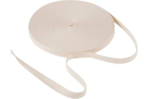 Craftdady Ruban en sergé de Coton couleur naturelle 15mm Ruban à Chevrons Ruban en Coton Sangle en Coton à Chevrons Ceinture pour Sac Sangle à la Main pour Lacet Sangle pour Sac à la Main