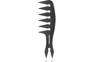 TONGTLETECH Grzebień z teksturą – męski grzebień do włosów z szerokimi zębami grzebień do stylizacji kobiet mężczyzn grzebień do włosów z głową olejową większość rodzajów włosów grzebień do salonu i fryzjera..