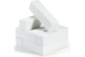 CHEERHOM Set de 10 bloques de esmalte de uñas, herramienta de consejos para uñas, lima de pulido profesional para lijar uñas en acrílico o gel natural, 4 lados lavables para manicura