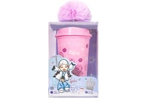 Bratz x Krash Kosmetics - Zestaw Hot In The Snow Pędzle do oczu - Przenośne kubki i brelok w zestawie - Wegańskie włosy syntetyczne - Dyfuminacja, precyzja - Idealny do pudrowych cieni do powiek i